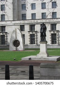 London / UK - March 9, 2019: The Iraq And Afghanistan Memorial Located In London Which Commemorates The British Citizens And Soldiers Who Participated In The Three Conflicts 