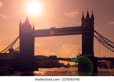 London, UK - May 13, 2022: Tower bridge is one of the symbols of London. This striking drawbridge is located next to the Tower of London.