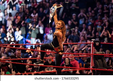 London, UK- May 13th 2019: WWE Monday Night Raw at 02 Arena. London. on the 13th May 2019 