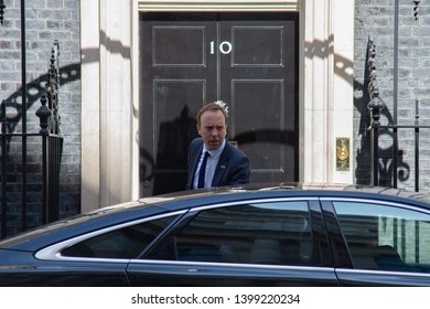 London, UK -  May 14 2019.  Matt Hancock MP, Health Secretary Leaves Downing Street Following A Cabinet Meeting.  