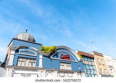 London, UK - May 15, 2019: Electric Cinema Building In Portobello Rd In Notting Hill. Sunny Spring Day, View Against Sky