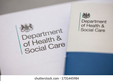 LONDON, UK - MAY 15 2020: UK Department Of Health Social Care Official Letter