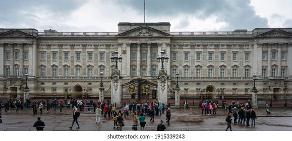 London, UK, May 2014 - Facade of Buckingham Palace, London, UK
