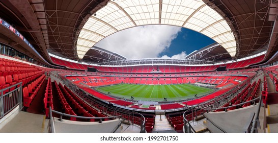 London, the UK - May 2016: Panoramic view at Wembley Arena