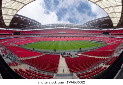 London, UK - May 2016: Panoramic view at Wembley arena