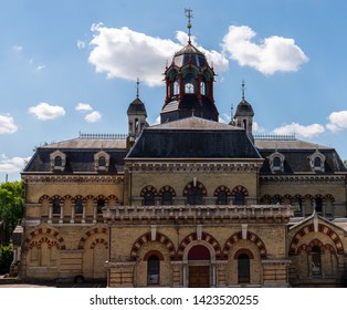 LONDON, UK - MAY 21, 2019 Original Abbey Mills Pumping Station, In Abbey Lane, London, Is A Sewage Pumping Station, Designed By Engineer Joseph Bazalgette, Edmund Cooper And Architect Charles Driver.