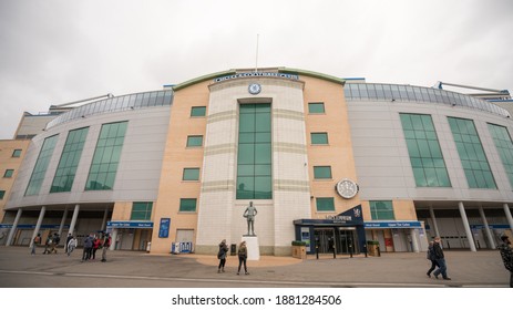 LONDON, UK - MAY 21, 2019 : Stamford Bridge Football Stadium Home Of Chelsea Football Club In London UK