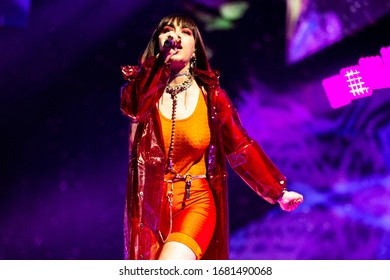 London, UK -  May 24th 2019:  Charli XCX Performs Live At The O2 Arena,  London, England.