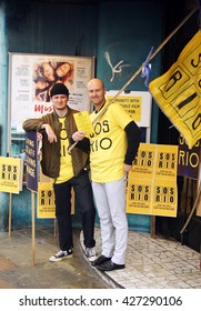 LONDON, UK - MAY 25, 2016: Rio Cinema Workers Strike Over Living Wage And Job Cuts In London, England