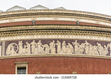 LONDON, UK - MAY 26, 2013: View Of Royal Albert Hall - Most Famous For Summer Proms Concerts Since 1941 In London. It Was Completed In 1871; Architects Francis Fowke And Henry Scott.