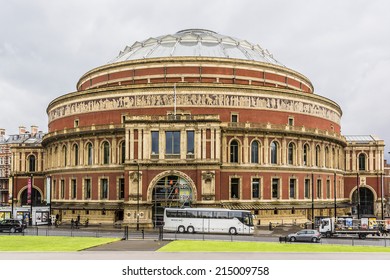 LONDON, UK - MAY 26, 2013: View Of Royal Albert Hall - Most Famous For Summer Proms Concerts Since 1941 In London. It Was Completed In 1871; Architects Francis Fowke And Henry Scott.