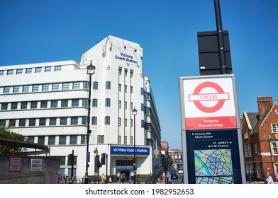 London, UK - May 31 2021:  Victoria Coach Station