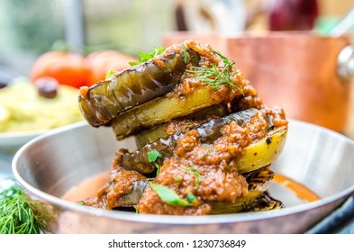 London / UK - November 11 2018: Vegan Moussaka With Potato And Tomatoes