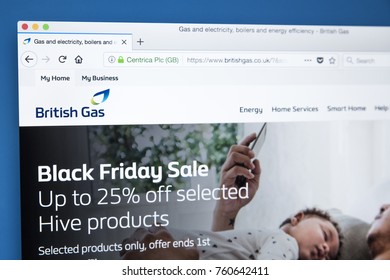 LONDON, UK - NOVEMBER 21ST 2017: The Homepage Of The Official Website For British Gas - The Energy And Home Services Provider In The UK, On 21st November 2017.