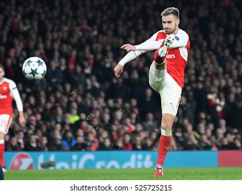 LONDON, UK - NOVEMBER 23, 2016: Aaron Ramsey Pictured During The UEFA Champions League Group A Game Between Arsenal FC And Paris Saint Germain On Emirates Stadium.