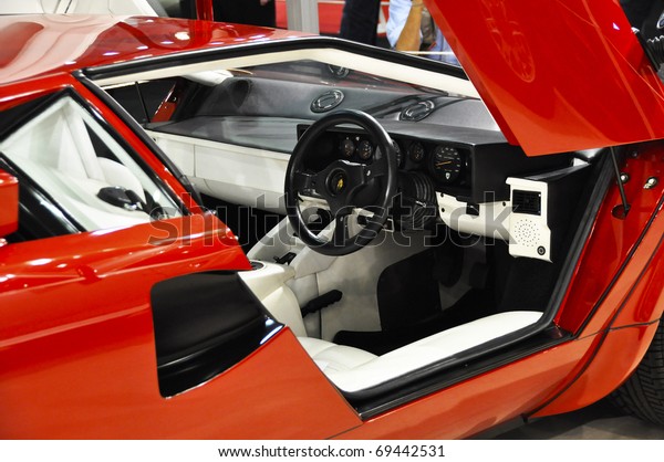 London Uk November 7 Interior Lamborghini Stock Image