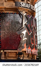 LONDON, UK - Oct 30, 2012: Rock Of Ages The Musical Billboard At The Shaftesbury Theatre