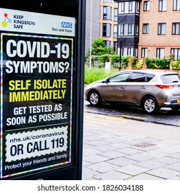 London UK, October 02 2020, NHS COVID-19 Public Health Advisory Notice To Get Tested To Control Coronavirus