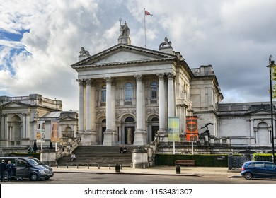 LONDON, UK - OCTOBER 15, 2016: Exterior Of Original Tate Gallery, Now Renamed As Tate Britain (from 1897 - National Gallery Of British Art). It Is Part Of The Tate Network Of Galleries In England.