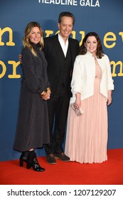 LONDON, UK. October 19, 2018: Amy Nauiokas, Richard E Grant & Melissa McCarthy At The Screening Of 