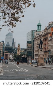 London, UK - October 23, 2021: View Of High Street In Holborn, A Historic Law District Of London With A Mix Of Legal Buildings And Offices.