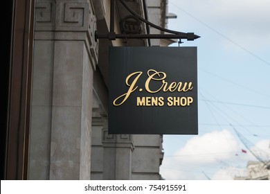 LONDON, UK - October 29, 2017: J.Crew Men Shop Logo