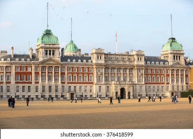  LONDON, UK - OCTOBER 4, 2016:  Whitehall, Royal Horse Guard Palace