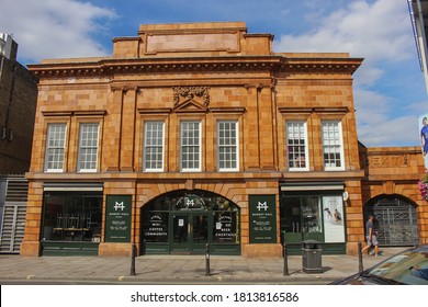 London / UK - September 11 2020: Fulham Market Halls, Fulham Broadway, West London