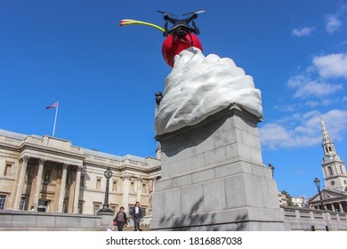 London / UK - September 17 2020: Trafalgar Square Fourth Plinth Ice-cream Sculpture