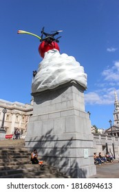 London / UK - September 17 2020:Trafalgar Square Fourth Plinth Ice-cream Sculpture