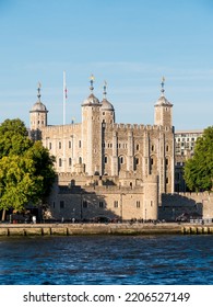 London, UK, September 17th 2022: The Outside Of The Tower Of London During The Day From Across The River Thames. Concept For Tourism, The Crown Jewels And Famous Attraction. English Culture.