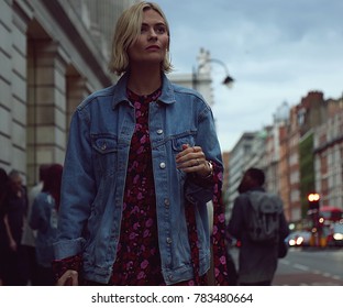 LONDON, UK- September 18 2017: Pandora Sykes On The Street During The London Fashion Week