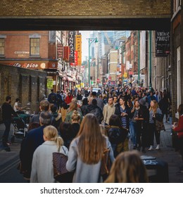 London (UK), September 2017. Brick Lane Crowded Of People.