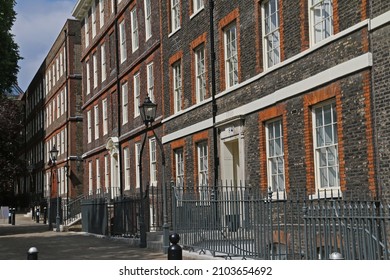 London, UK - September 2019: streets and georgian building of Inns of court in City of London