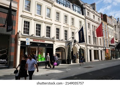 London, UK - September 2021: Sothebys Auction House In New Bond Street, London