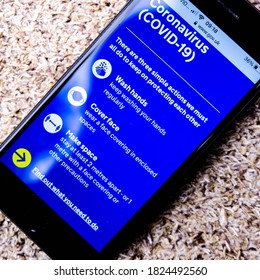 London UK, September 30 2020, NHS Track And Trace Covid-19 Smartphone Application