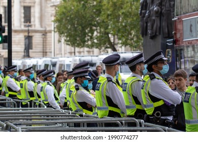 London, UK. September 5th 2020. Police Line Up To Protect Downing Streeet London.