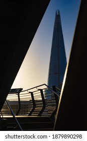 London, Uk,dec 21 2020, The Shard Building In A Sunny Morning. As The Uk Faces The Travel Ban From European Countries 