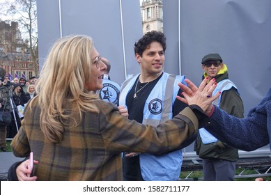  London, UK,December 8th 2019.Actress Tracy Ann Oberman Gives An Impassioned  Speech At An Antisemitism Rally In Parliament Square.   