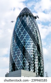 London, UK-July 20, the London skyscraper known as the gherkin, July 20.2014 in London