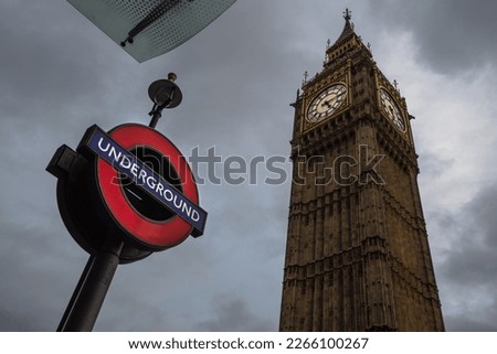 London Underground sign at Westminster 