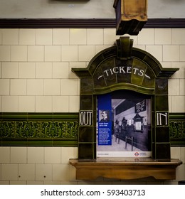 London Underground Vintage Ticket Booth. London,2017