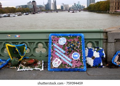 London, United Kingdom -10/31/2017:
 Westminster Bridge, Place Where Happend Terrorist Attack In 2017