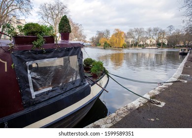 London, United Kingdom - 12 13 2019: Little Venice In London, Paddington On A Winter Day.