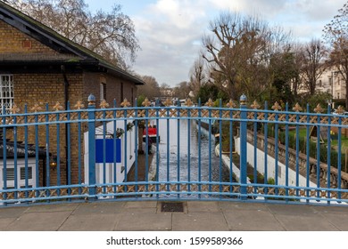 London, United Kingdom - 12 13 2019: Little Venice In London, Paddington On A Winter Day.