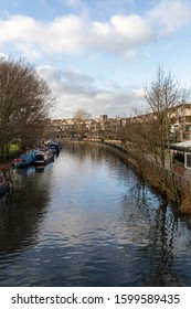 London, United Kingdom - 12 13 2019: Little Venice In London, Paddington On A Winter Day.