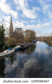 London, United Kingdom - 12 13 2019: Little Venice In London, Paddington On A Winter Day.