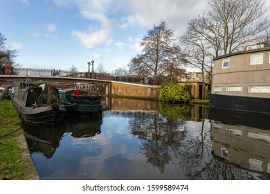 London, United Kingdom - 12 13 2019: Little Venice In London, Paddington On A Winter Day.