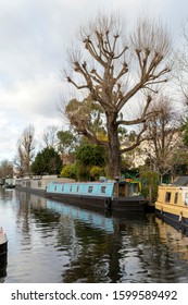 London, United Kingdom - 12 13 2019: Little Venice In London, Paddington On A Winter Day.