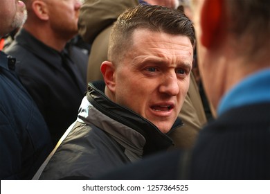 London / United Kingdom - 12.09.18 Tommy Robinson joins the Brexit Betrayed Rally organised by UKIP in London 